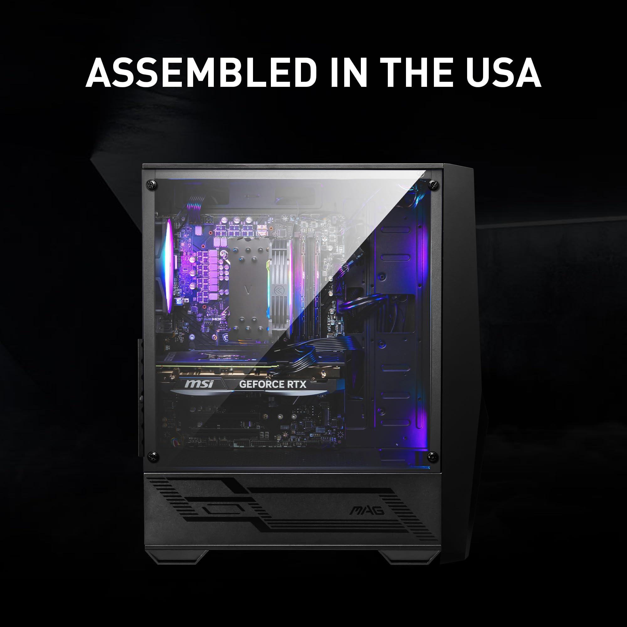 MSI MSI Codex R Gaming Desktop: Intel Core i5-13400F, RTX 4060, 32GB DDR5, 2TB M.2 NVMe Gen3, RGB Fan Cooling, 650W 80+ Gold, Keyboard & Mouse, DIY Friendly, Windows 11 Pro: 13NUC5-068US,Black