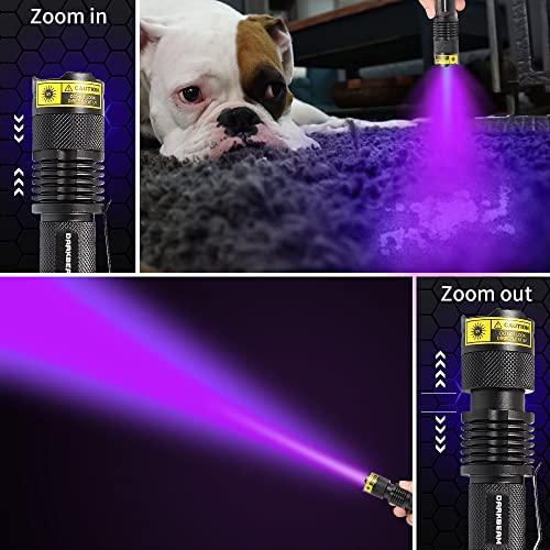 DARKBEAM DARKBEAM UV 395nm Flashlight Ultraviolet led Light Blacklight Wood's lamp Portable 400nm Mini Detector for Dog/Cat Urine Pet Stains, Anti-counterfeiting Identification, Resin Curing, AA
