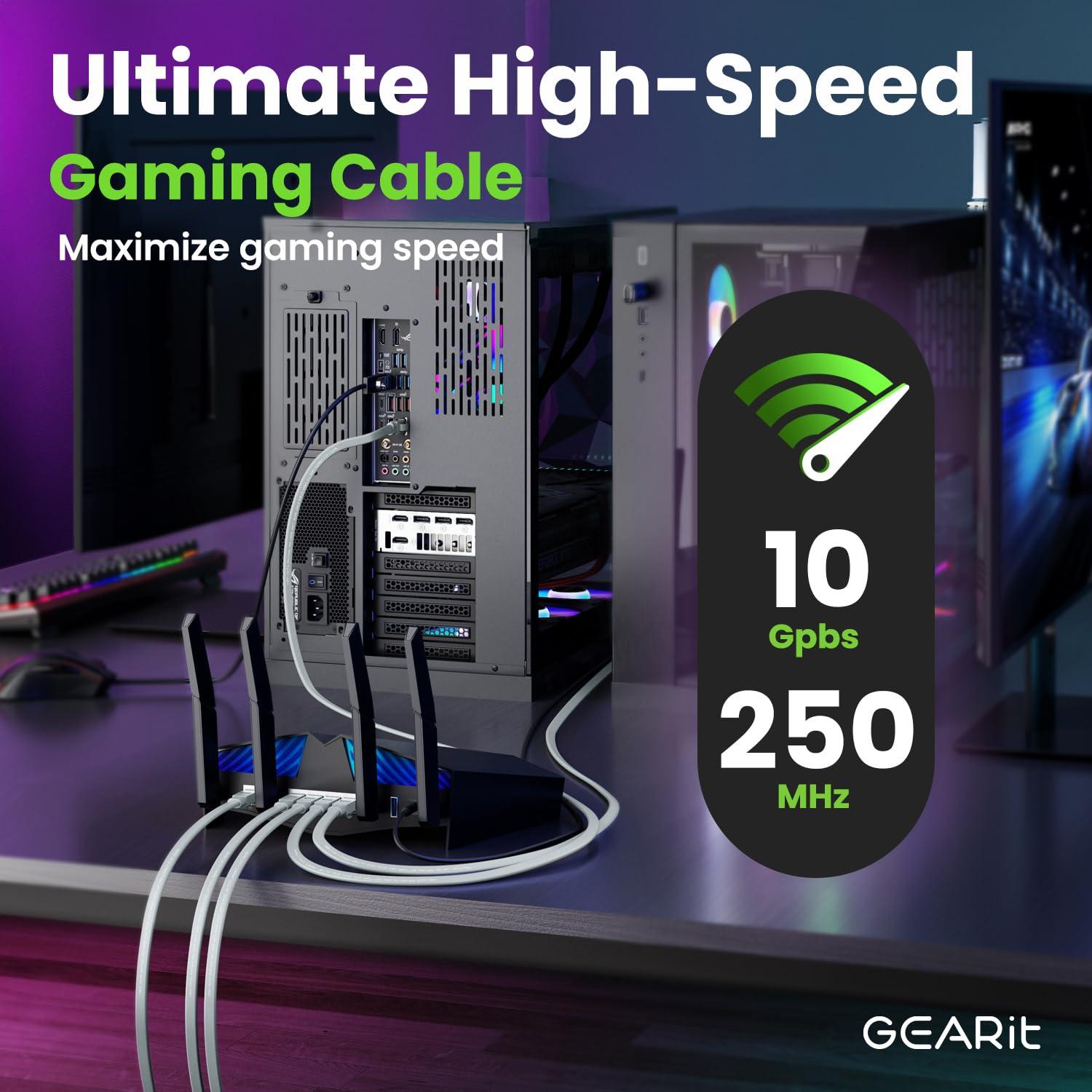 GEARit GEARit Cat 6 Outdoor Flat Ethernet Cable (30ft, Gray) Direct Burial Rated LLDPE Jacket - Indoor Cat6 Shielded FTP 10Gbps High Speed Gaming Computer Network RJ45 Snagless Patch Cord Internet