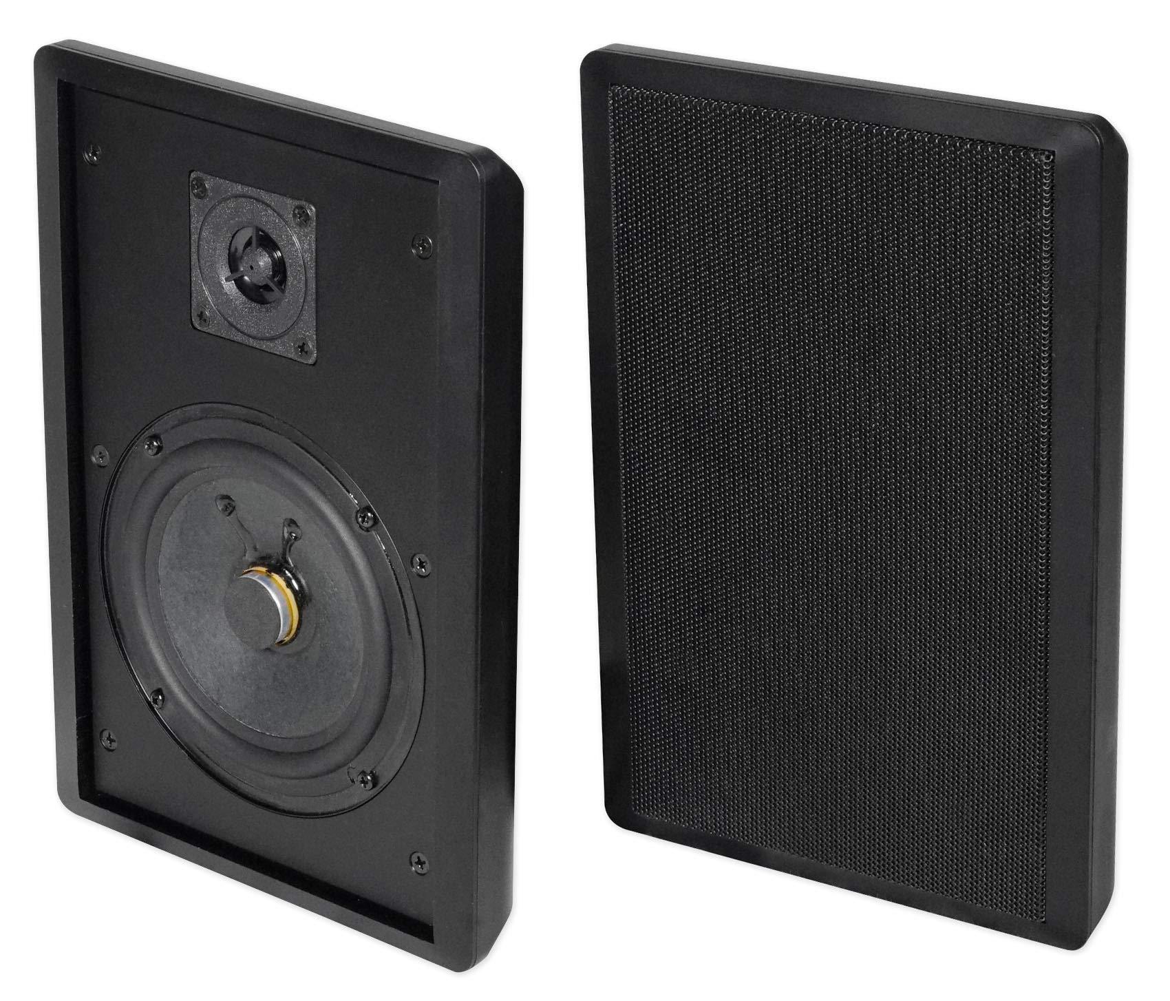 Rockville Rockville Pair Rock Slim 70B Black 5.25\" 70V Commercial Restaurant Wall Speakers