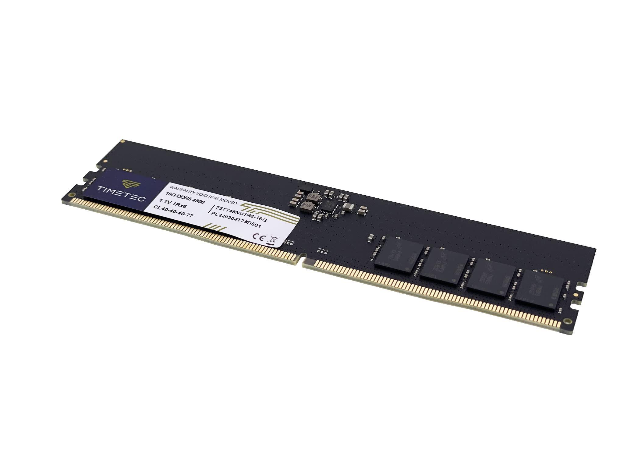 Timetec Timetec DDR5 Unbuffered Non-ECC 1.1V 288 Pin UDIMM Desktop Memory RAM Module Upgrade (4800MHz, 16GB)