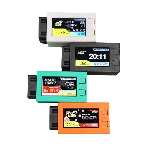 Bitmini Nerd Miner V2 Pro Bitcoin Solo Lottery Miner BTC Crypto Nerdminer V2.0 pro Hashrate 78K with Black Case Silent Cooling Fan
