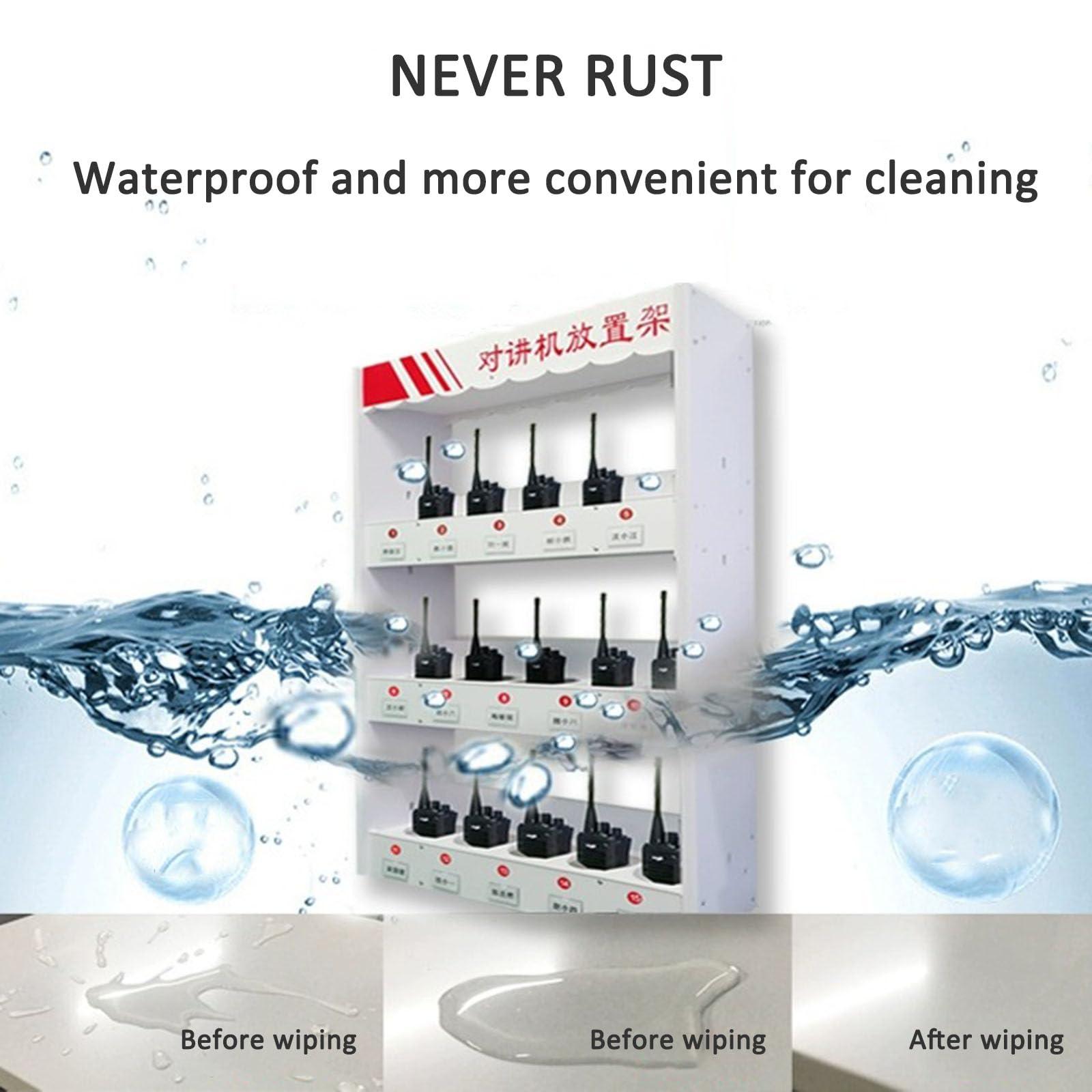 FUDUOSHUNYI FUDUOSHUNYI Universal Walkie Talkie Holder Radio Case, Wall Mounted Radio Microphone Organizer Hanger, Handheld Radio Holder Multi Grids Tool Storage Cabinet