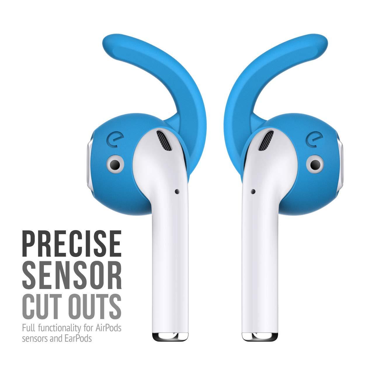 Keybudz EarBuddyz 2.0 Ear Hooks and Covers Accessories Compatible with Apple AirPods Gen 1 & 2 or EarPods Headphones/Earphones/Earbuds (3 Pairs) (Sky Blue)