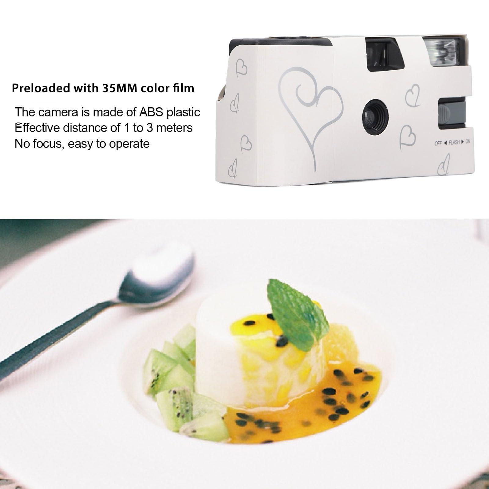 Sanpyl 16pcs 35mm Film Camera Built in Period Texture, Humanitarian Photography, Easy to Shoot, for Birthday Wedding Travel