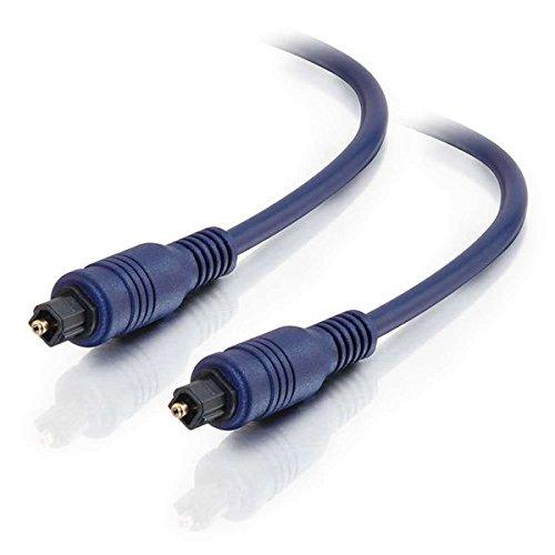 C2G Legrand - C2G Toslink Optical Digital Cable, Blue Toslink Optical cable, 0.5 Meter (1.6 Foot) Toslink Digital Optical Audio Cable, 1 Count, C2G 40389 - TAA Compliant