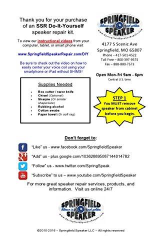 Springfield Speaker Paradigm 10" Speaker Foam Surround Edge Repair Kit - 1 Speaker Kit - Compatible with Paradigm PDR-10, PDR-10, PS1000, PS-1000, PS-1000 v.3, Many More