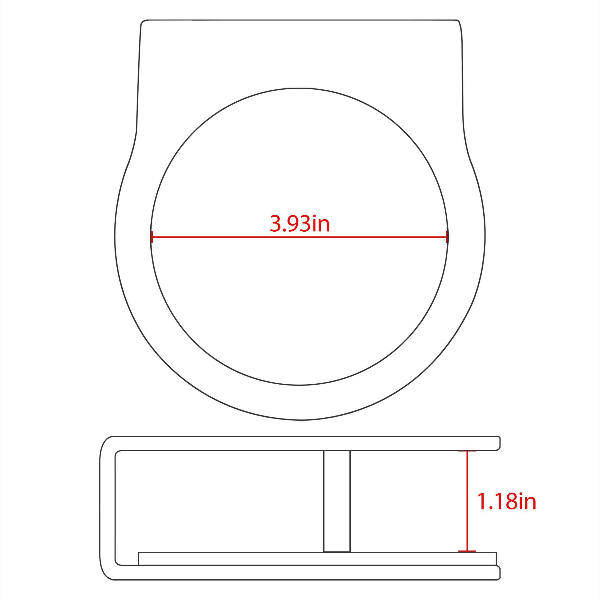 GEEKRIA Geekria Acrylic Wall Mount for Echo Dot 3rd, 4th, 5th Gen with LED Clock and Alexa, Round Base Fixed, Speaker Stand, Protector (Clear)