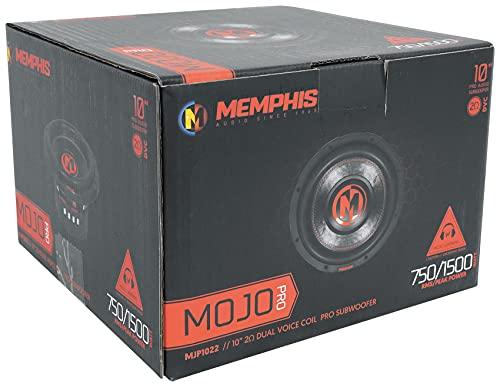 Memphis Audio Memphis Audio MJP1022 10 in 1500 Watt MOJO Pro Car Audio Subwoofer DVC 2 ohm Sub, Black