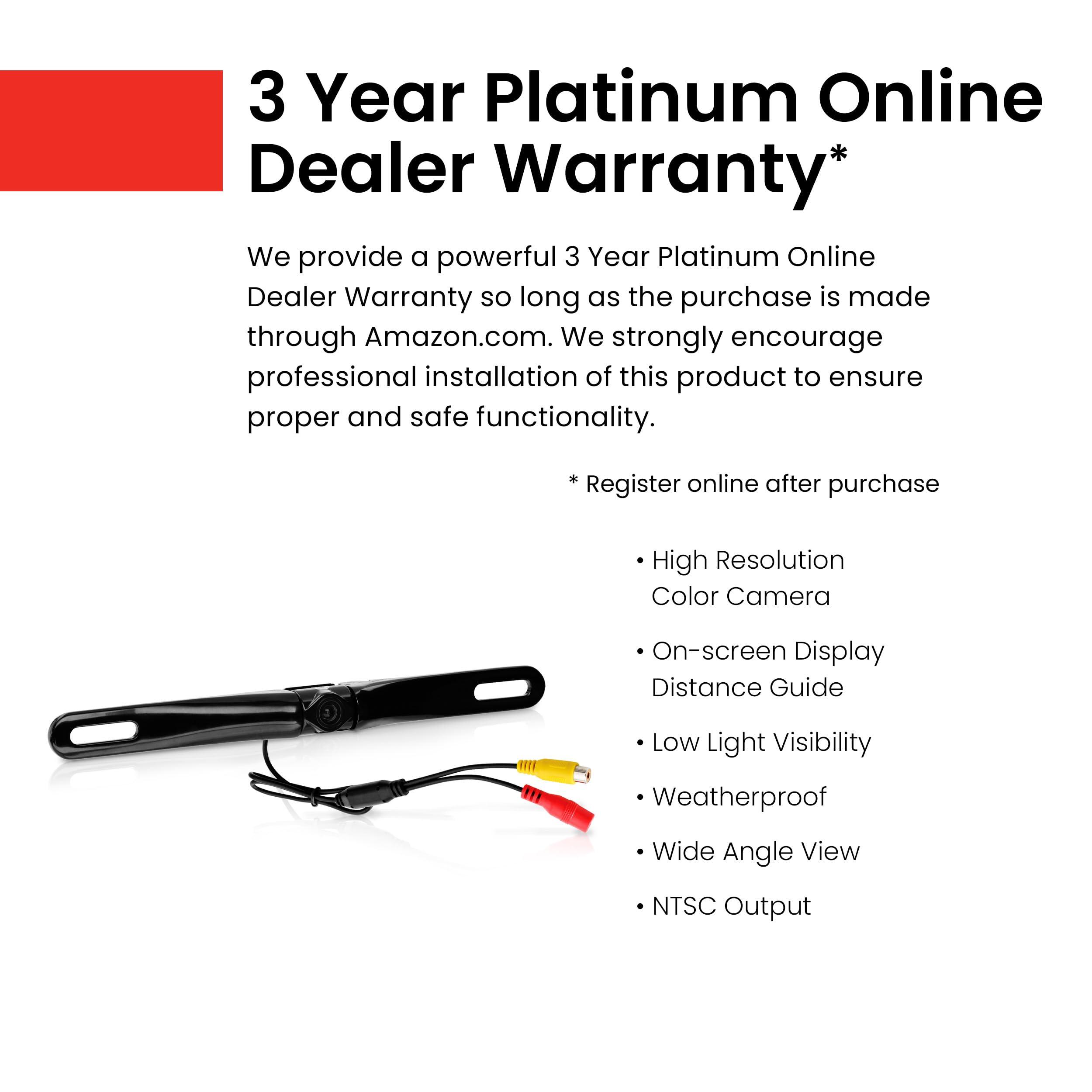 BOSS Audio Systems BOSS Audio Systems LPCB36 Car Truck Rearview Backup Reverse Camera - License Plate Mount, 170 Wide Angle Rear View Cam, Low Light Friendly