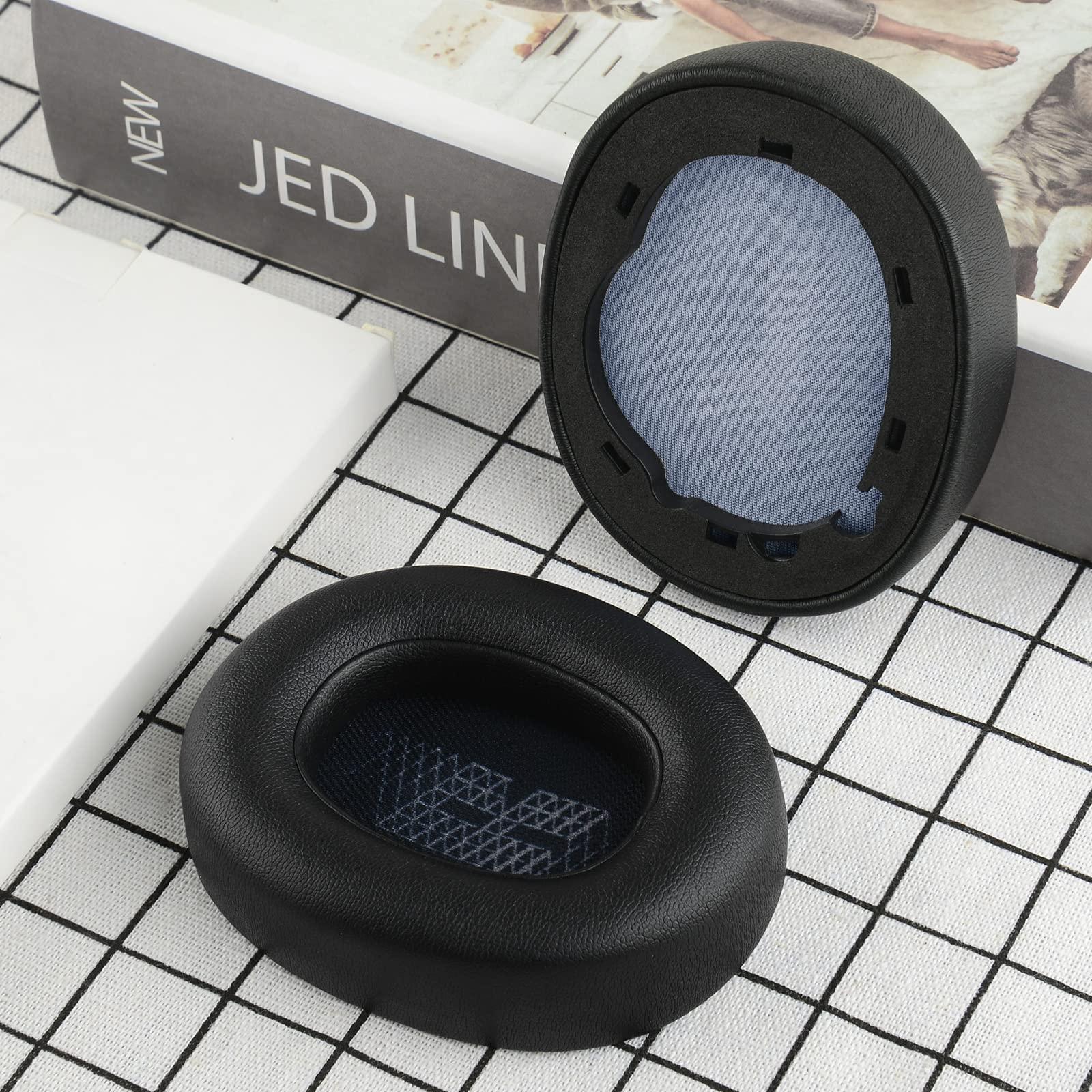 GEEKRIA Geekria QuickFit Replacement Ear Pads for JBL Live 650 BTNC, Lifestyle E65BTNC, Duet NC, Live 660 NC Ear Cushions, Repair Parts (Black)