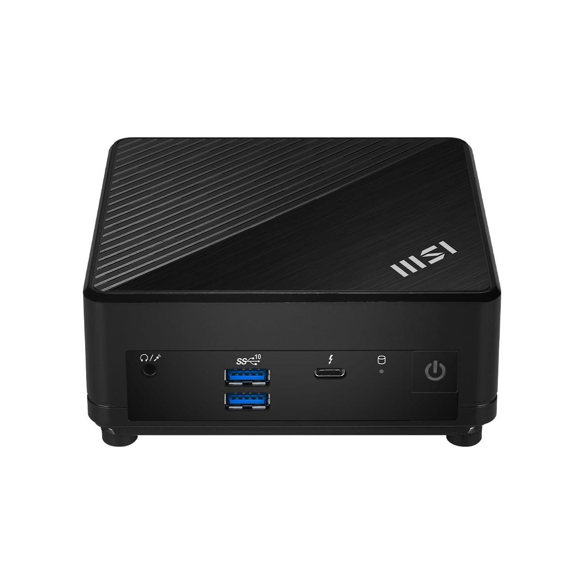 MSI MSI Cubi 5 12M-266US Mini Desktop Computer, Intel Core i3-1215U 1.2GHz, 8GB RAM, 1TB SSD, Windows 11 Home, Black