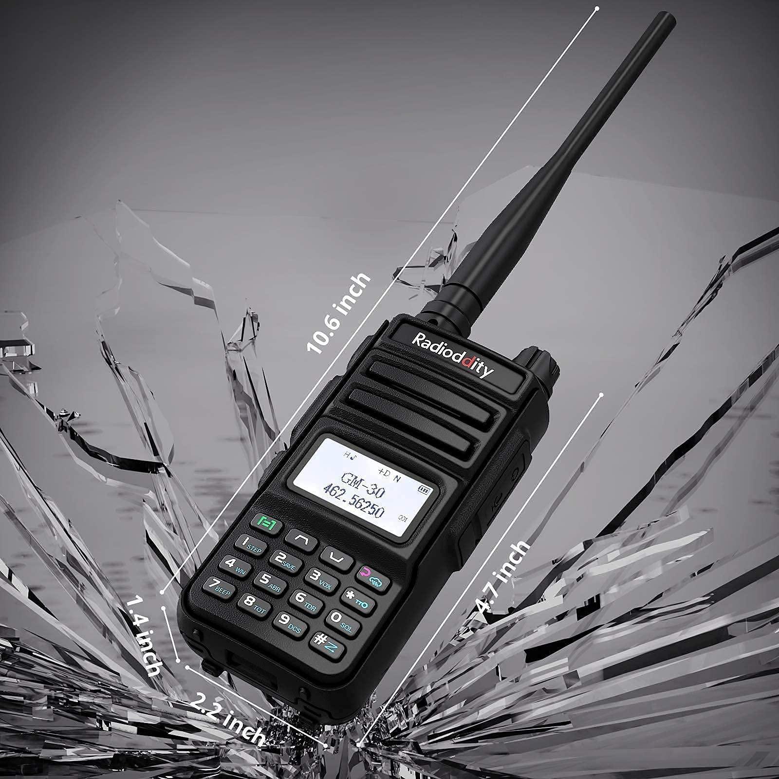 Radioddity Radioddity GM-30 GMRS Radio, Handheld 5W Long Range Two Way Radio for Adults + Radioddity RS22 Remote Speaker Mic with Clear Sound