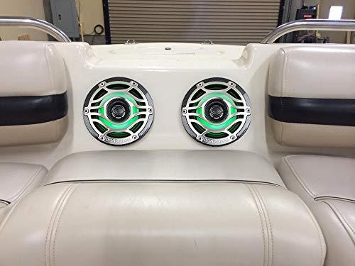 Massive Audio Massive Audio T65S - 6.5 Inch Marine Grade Speakers for Boats, UTVS, Off Road, Golf Carts, Motorcycles, Runabounts with Multi Color RGB LED Pulse Lighting (Pair)