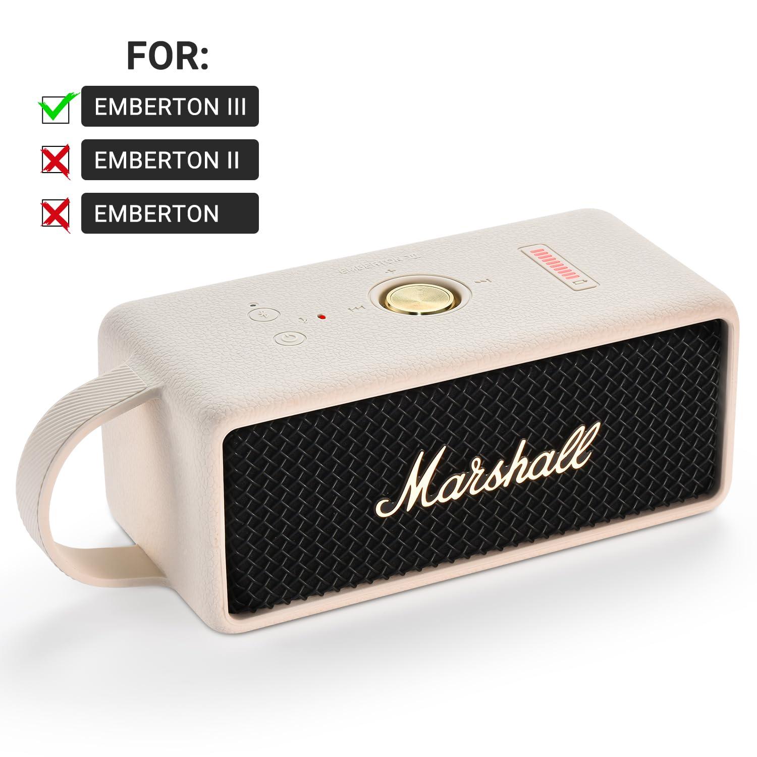 Honlyn Honlyn Silicone Cover Case for Marshall Emberton III Bluetooth Speaker, for Marshall Emberton iii Protective Skin Cover Travel Carrying Case Replacement Speaker Cover