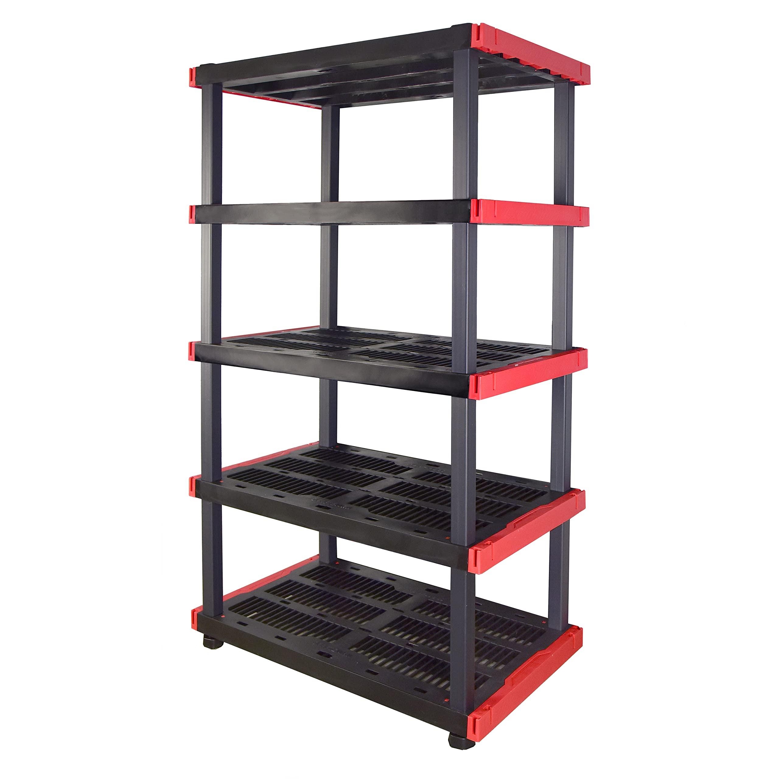 CX CX Craftsman, 5-Tier Highly Durable Storage Rack, 200lbs/shelf, (72.3H x 40W x 24D), Interlocking Shelving Unit and Weather-Resistant Design, American Made Garage Shelf