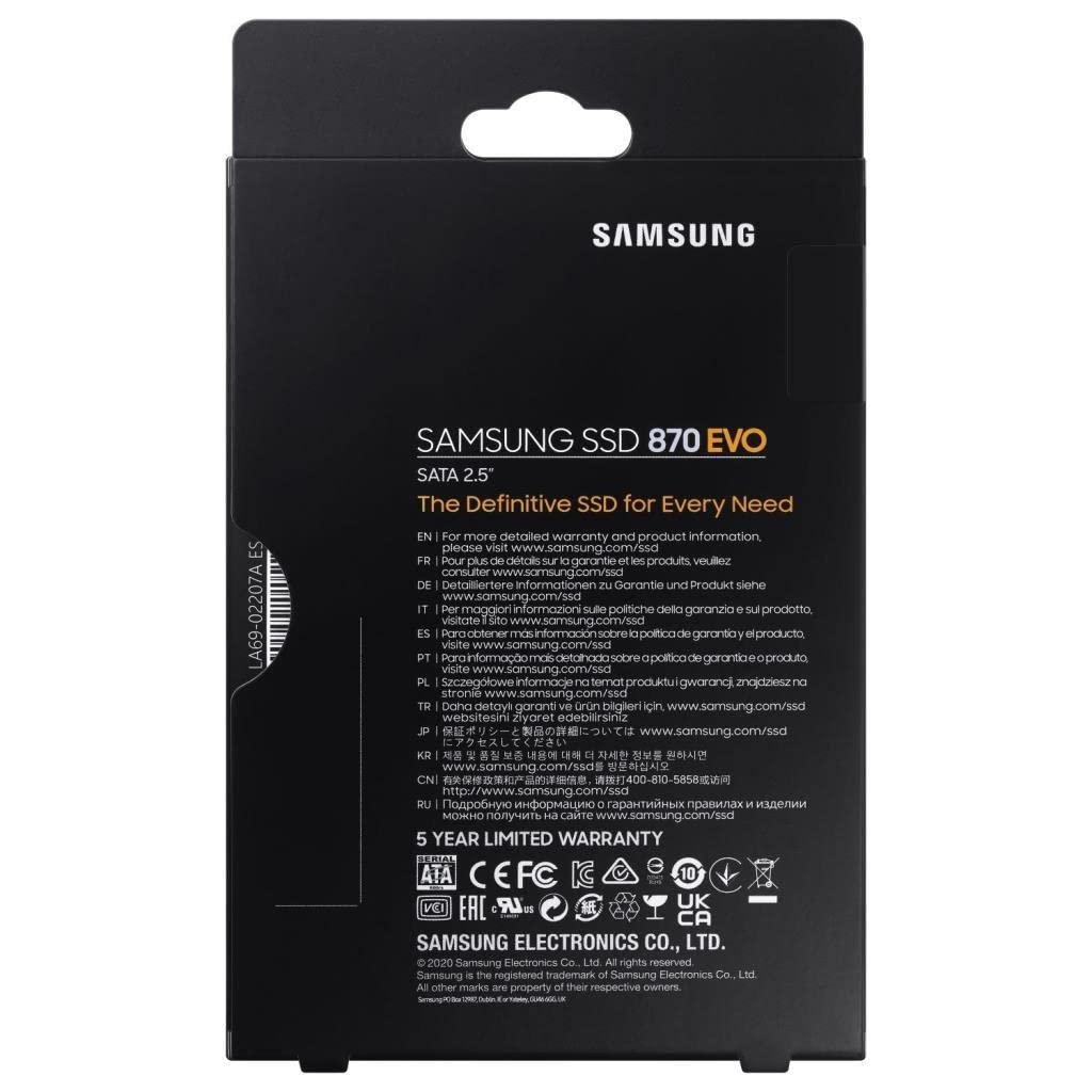 Samsung Samsung 870 EVO 1TB SATA 2.5" Internal Solid State Drive (SSD) (MZ-77E1T0)