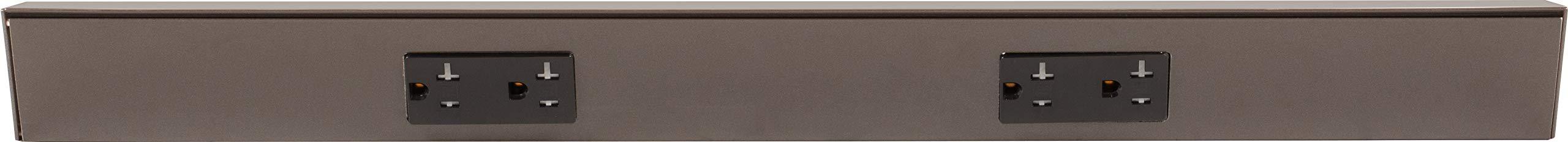 Hardware Resources Task Lighting TR Series Angle Power Strip, 24 inch, 2 Dual Receptacles, Bronze