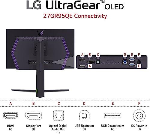 LG LG 27\" Ultragear OLED QHD Gaming Monitor with 240Hz .03ms GtG & nVIDIA G-SYNC Compatible,Black