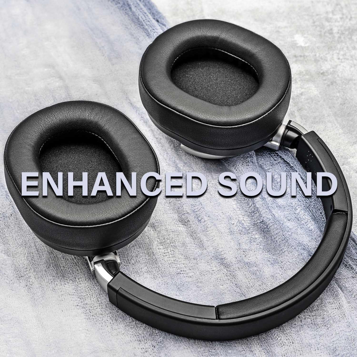 TRANSTEK ATH M70X Ear Pads - TRANSTEK Replacement Ear Cushion Compatible with ATH-M70X Headphones I Thicker Memory Foam (Protein Leather)