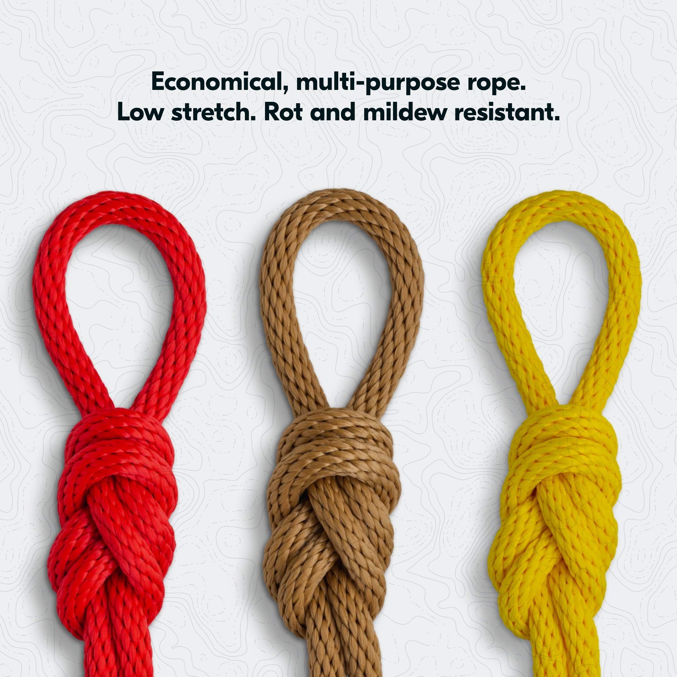 Montauk Rope 3/8\" (10mm) Solid Braid Polypro Derby Rope - Navy Blue - 50 Feet