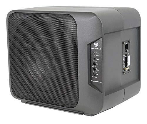 Rockville Rockville Ground Pounder, 800W Powered Dual 10\" Car Subwoofer, Includes Remote, Compact Aluminum Enclosure, Perfect for Ground-Shaking Bass