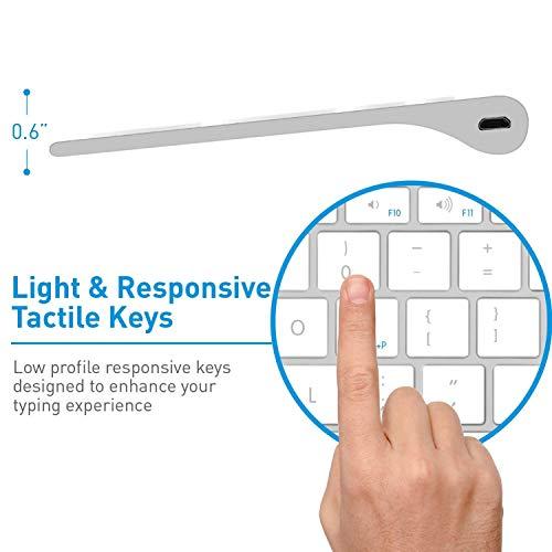 Macally Macally Aluminum Silver Wireless Keyboard with an Ergonomic Silver Laptop Stand, Better Your Workspace