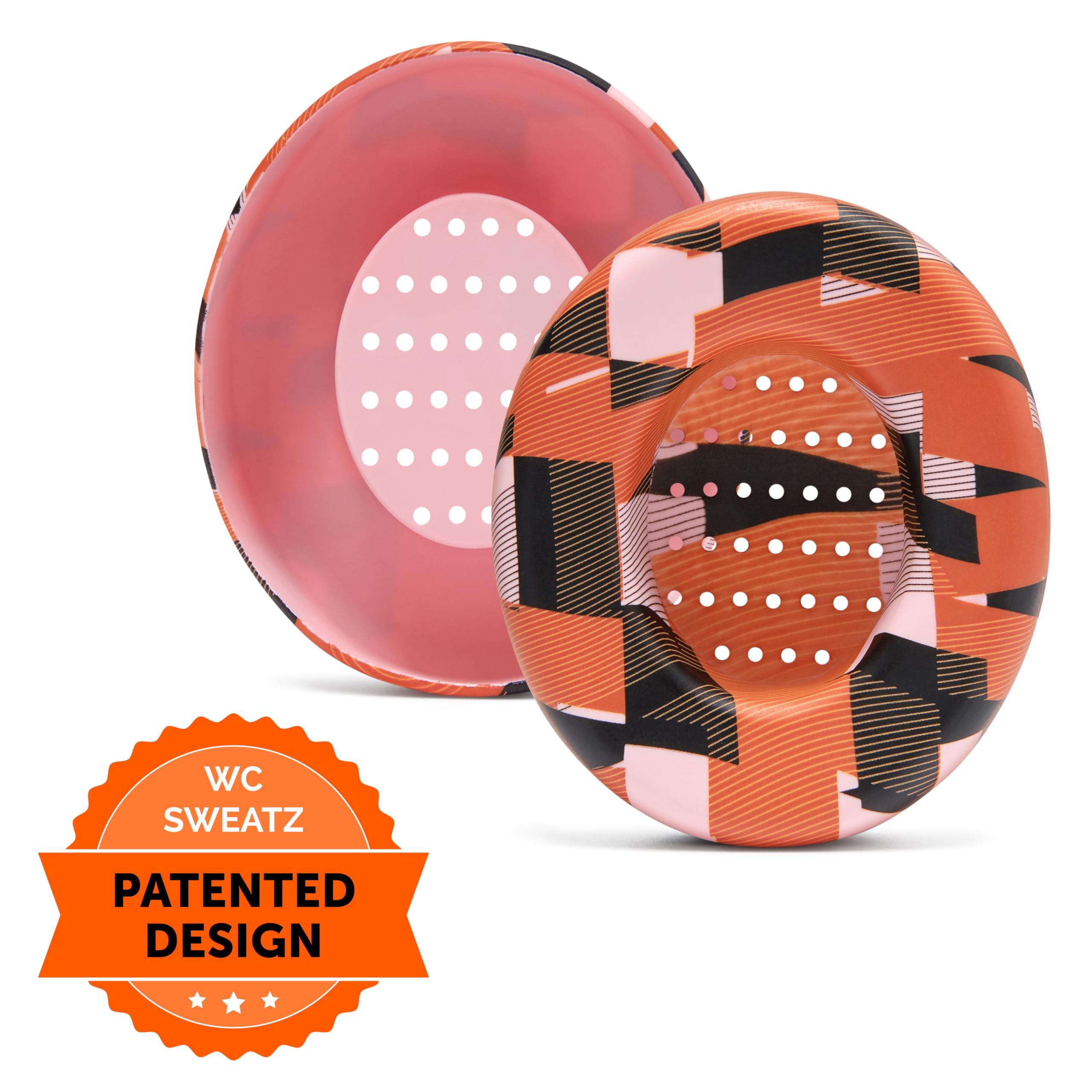 WC WC SweatZ Studio - Patented Earpad Covers for Beats Studio 3 (A1914) & Beats Studio 2 (B0500 /B0501), Made by Wicked Cushions | Sweatproof & Easily Washable | Orange Prism