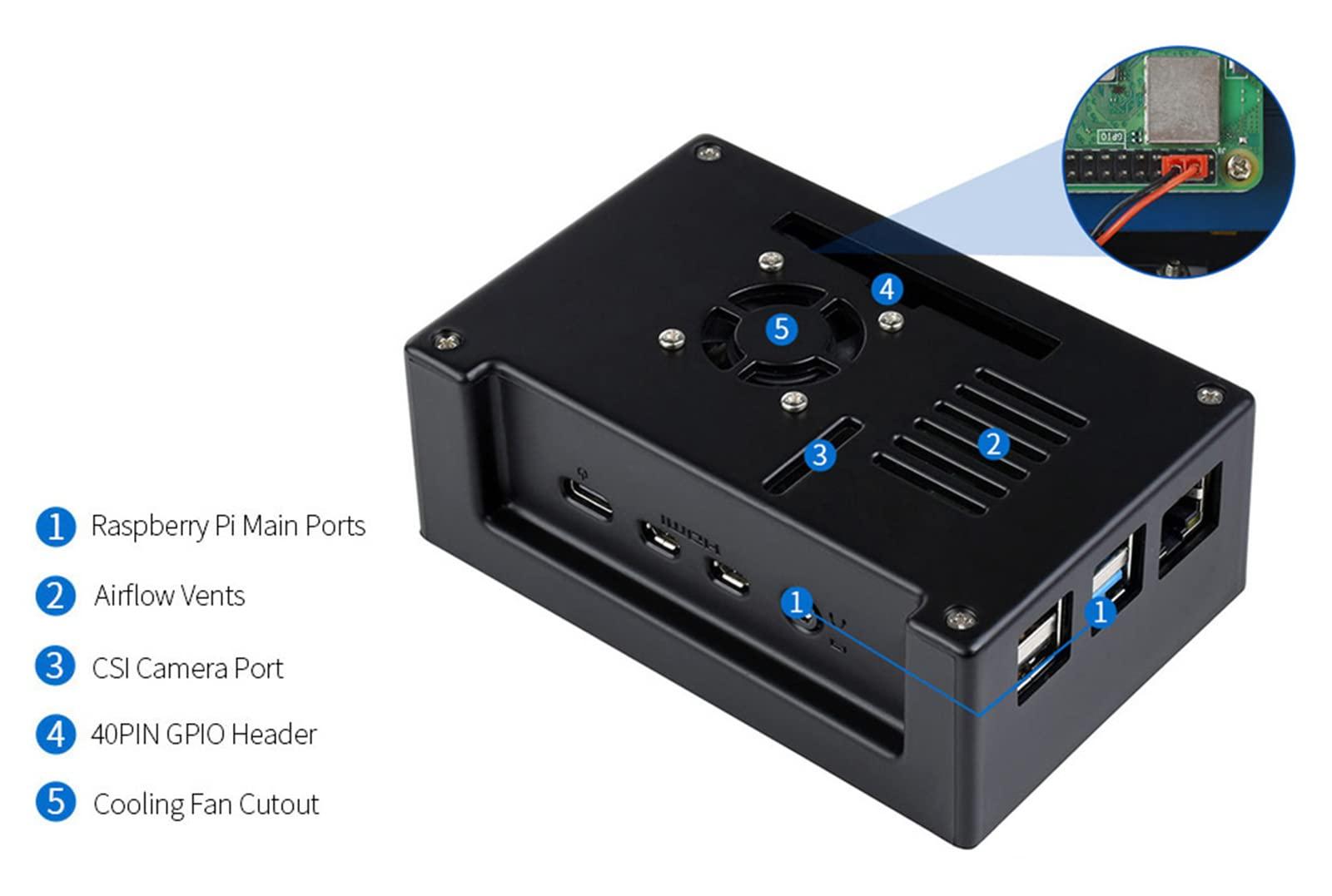 waveshare Waveshare 4.3 Inch Touch Screen DSI LCD with Case for Raspberry Pi 4B, 800480 Resolution Monitor IPS Capacitive Screen Support Raspbian/Ubuntu/Kali/Retropie/WIN10 IoT