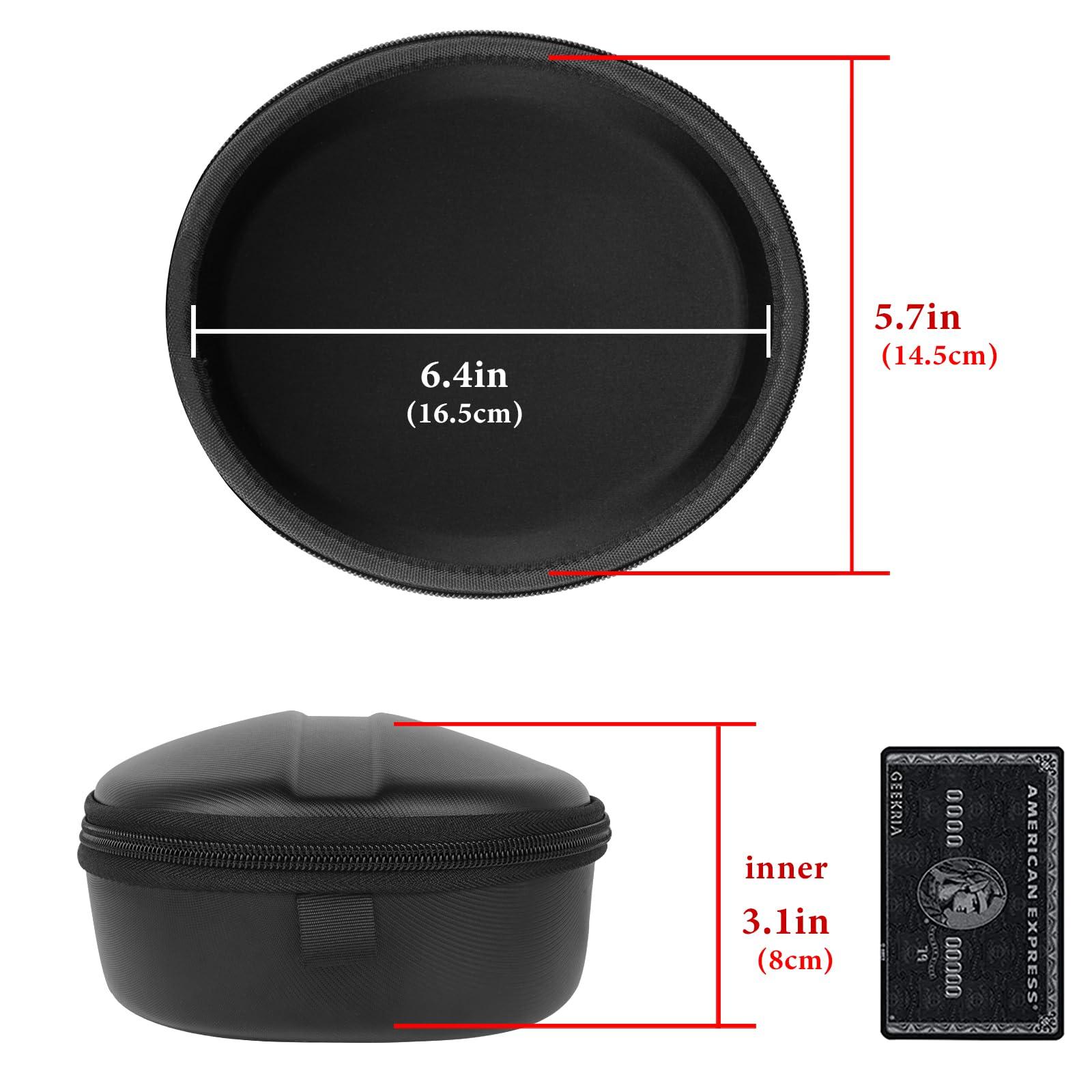 GEEKRIA Geekria Shield Headphones Case Compatible with Beats Studio Pro, Studio 2, Studio 3, Solo Pro, Monster Diamond Tears Case, Replacement Hard Shell Travel Carrying Bag with Cable Storage (Black)