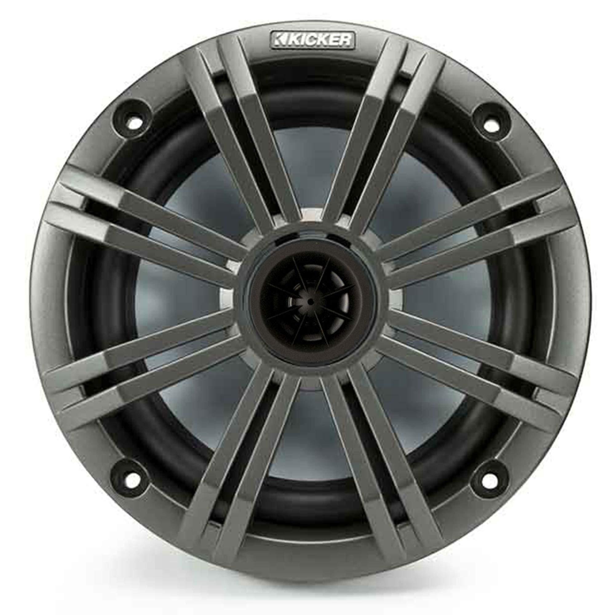KICKER KICKER 6.5" Charcoal Marine Speakers (Qty-4) 2 Pairs of OEM Replacement Speakers