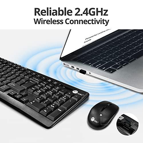 SIIG SIIG Jk-WR0T12-S1 Standard Size 102Key Wireless Keyboard with 3Button Wireless Optical Mouse, Black