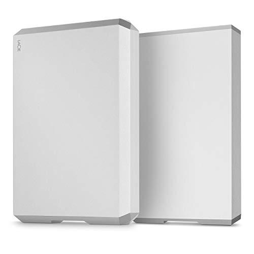 LaCie LaCie Mobile Drive, 2 TB , External Hard Drive HDD Moon Silver, USB-C USB 3.0, With Rescue Services (STHG2000400)