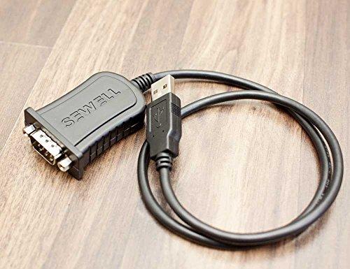 Sewell Sewell Instacom USB to Serial Adapter 2' with Posts (SW-1301), Black