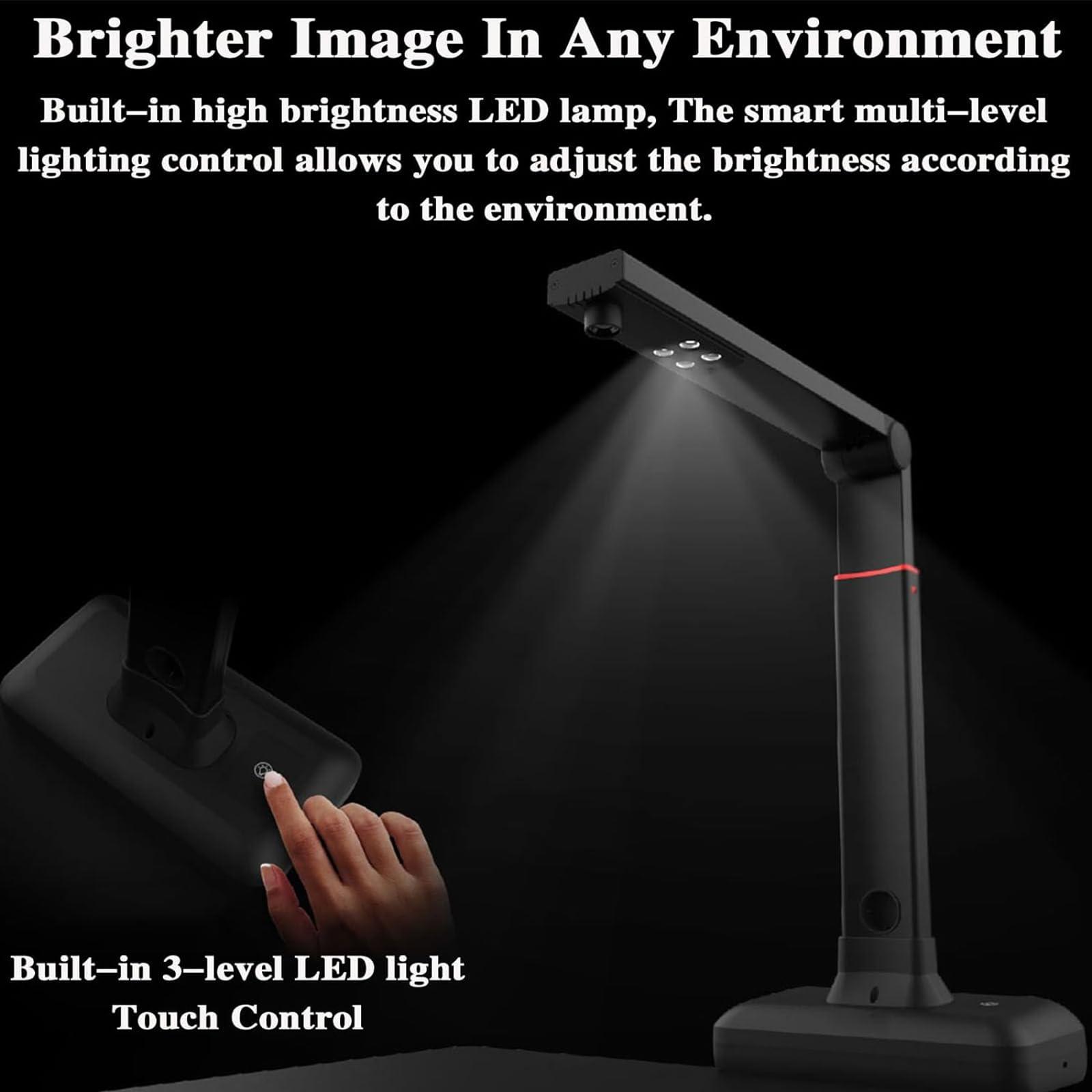 LHQYA Document Scanner, 23MP A2 Large Format Camera Scanner, Support OCR Multi-Language/Auto-Flatten/apture Size A2, for Windows 7/8/8.1/10