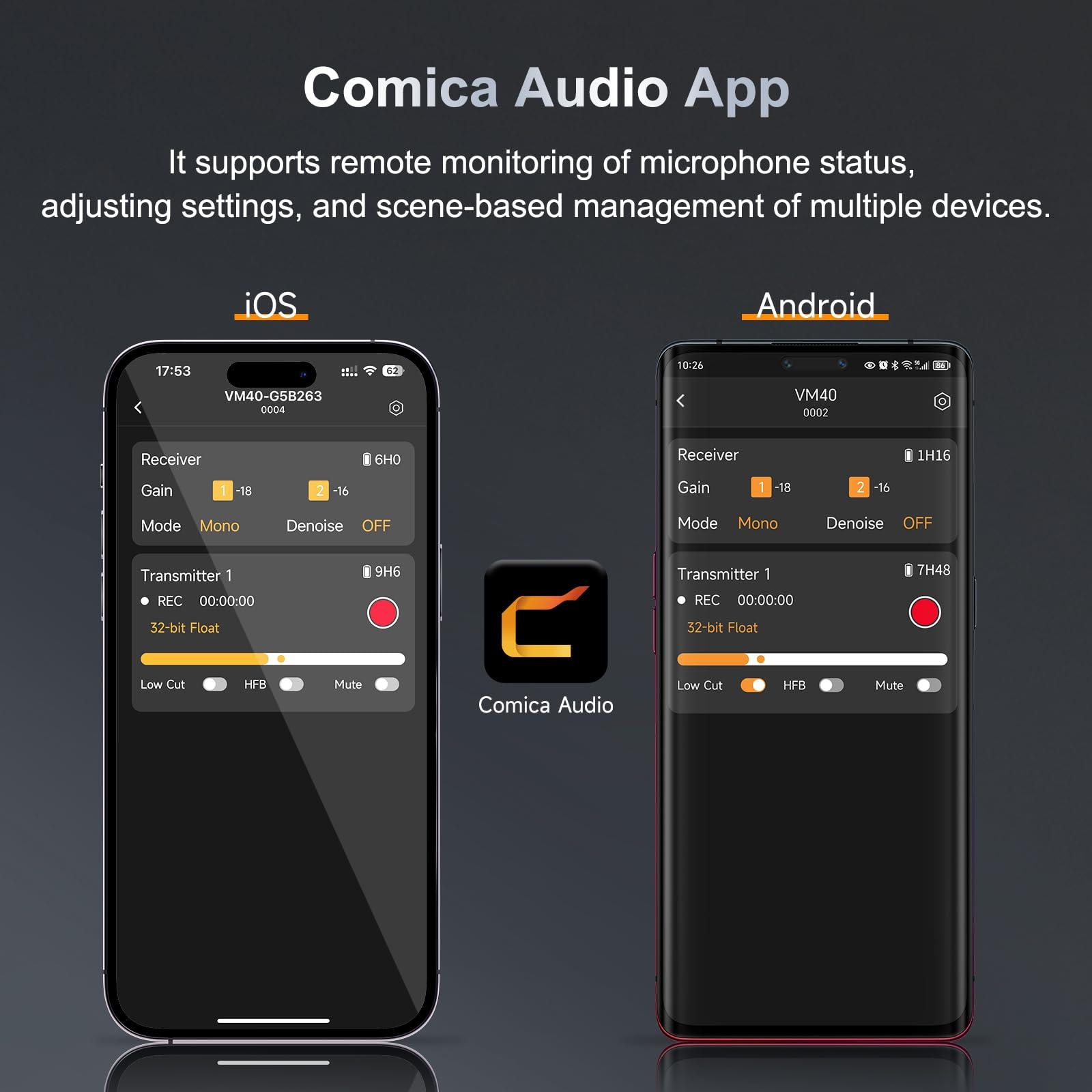 COMICA COMICA VM40 Shotgun Microphone 48kHz/32-bit Float Recording, Wired & Wireless Modes, 32GB Onboard Storage Compatible with Canon, Nikon, Sony Cameras & Camcorders for YouTube, Interviews & Filming