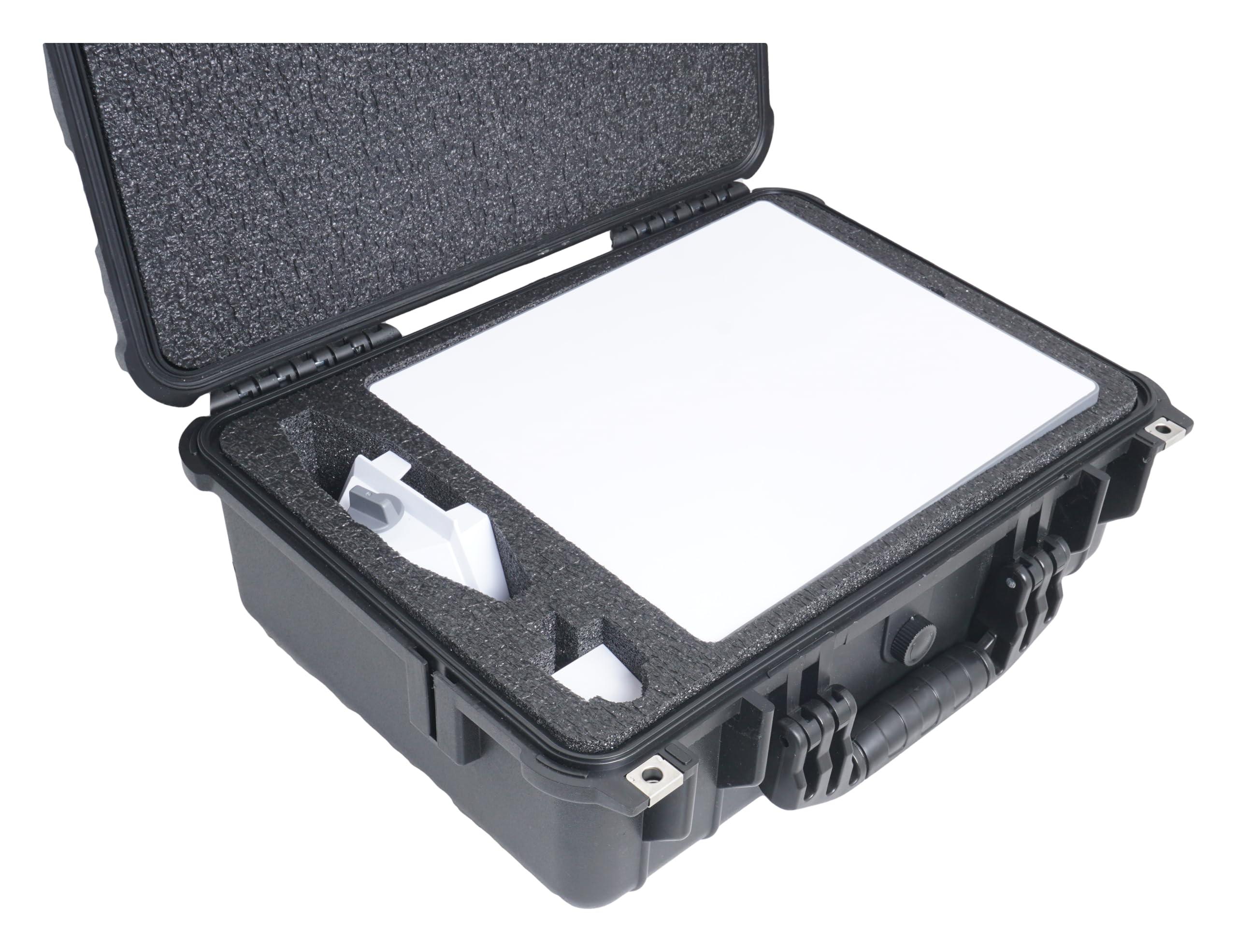 Case Club Waterproof Hard Case fits Starlink Mini Dish Kit -Precision Cut Foam For Starlink Mini, Kickstand, Pipe Adapter, Power Supply, Cables, Ethernet Cable & More in Dual Level Closed-Cell Durable Foam