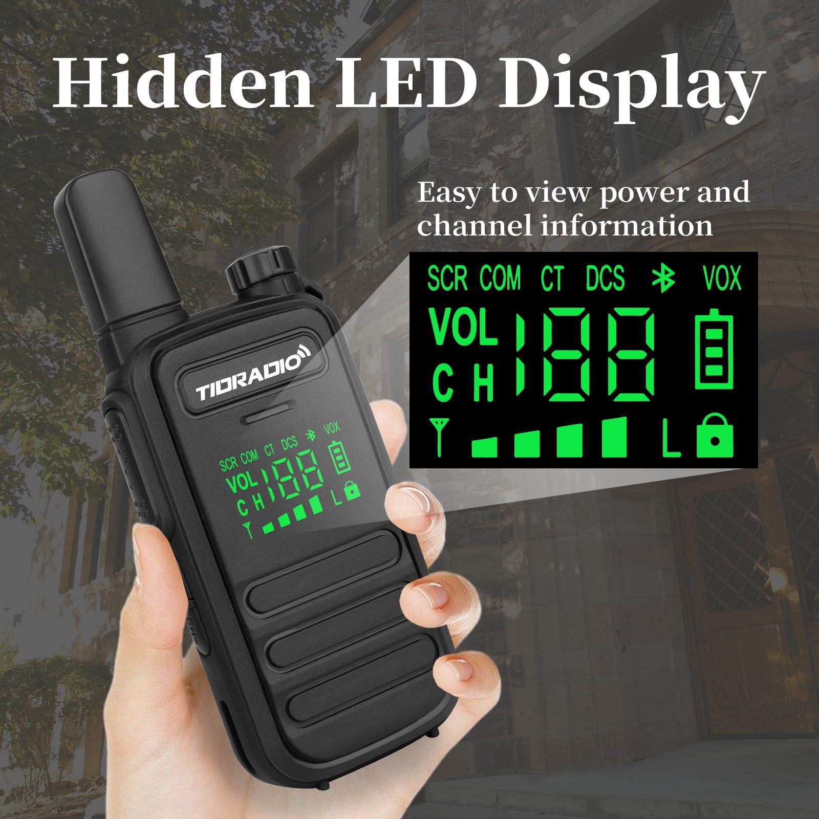 TIDRADIO TIDRADIO TD-M11 Waterproof Walkie Talkies for Adults,LED Display,Wireless Programming,NOAA,VOX,Frequency Copy, Long Range Two Way Radios with 6 Way Gang Charger, for School Church Business (6 Pack)