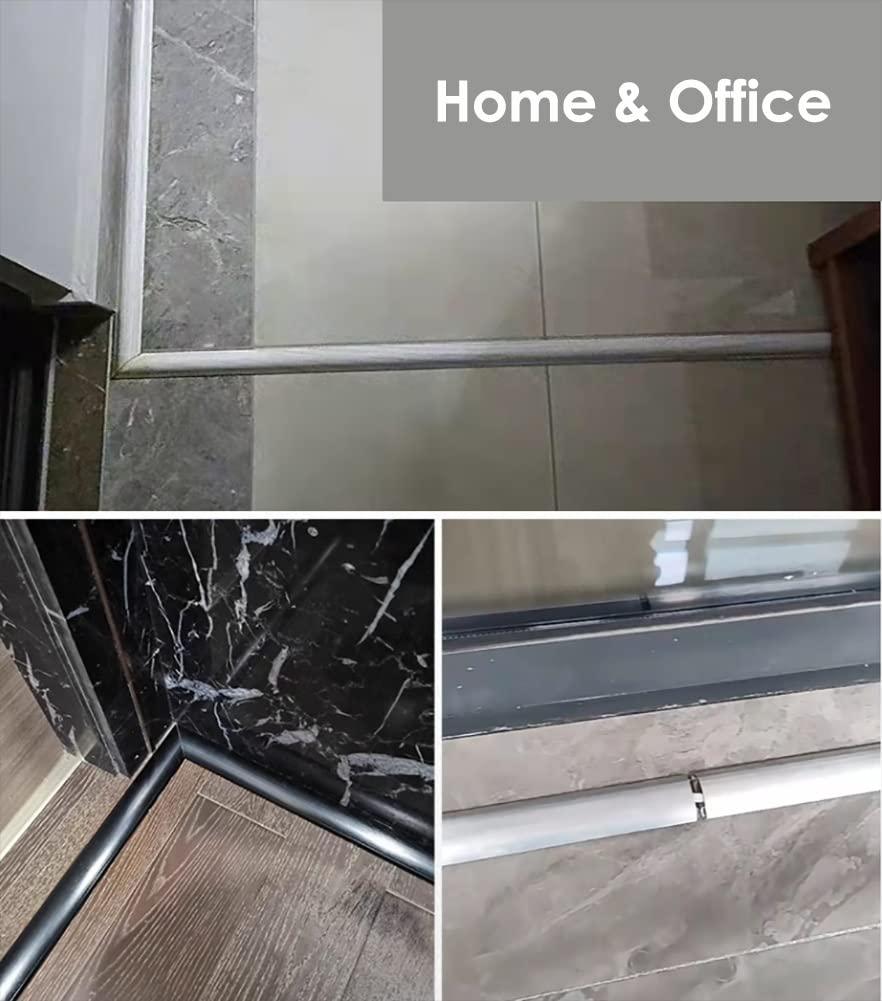 SRNSAEB SRNSAEB Doorway Floor Cord Covers for Wires, Aluminum Cable Raceways, 1m/3.3ft Long Cable Hiders Floor Wire Protector, Can Storage 3 Cable