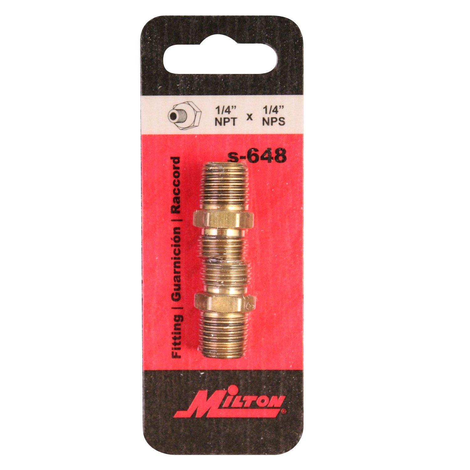 Milton 1/4\" Nps Male Hex Nipple