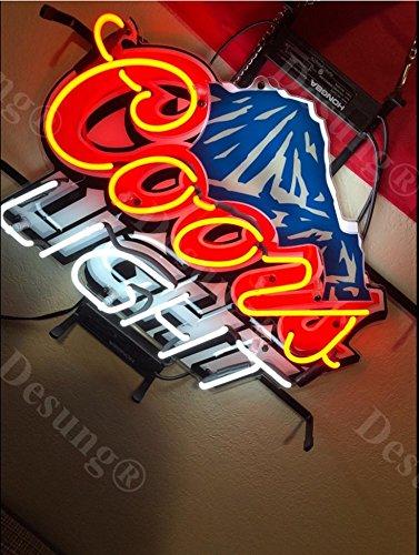 Desung Desung 19"x15" Coor Lights Mountain Neon Sign Light HD Vivid Printing Technology Man Cave Beer Bar Pub Handmade Real Glass Tube Lamp NT02