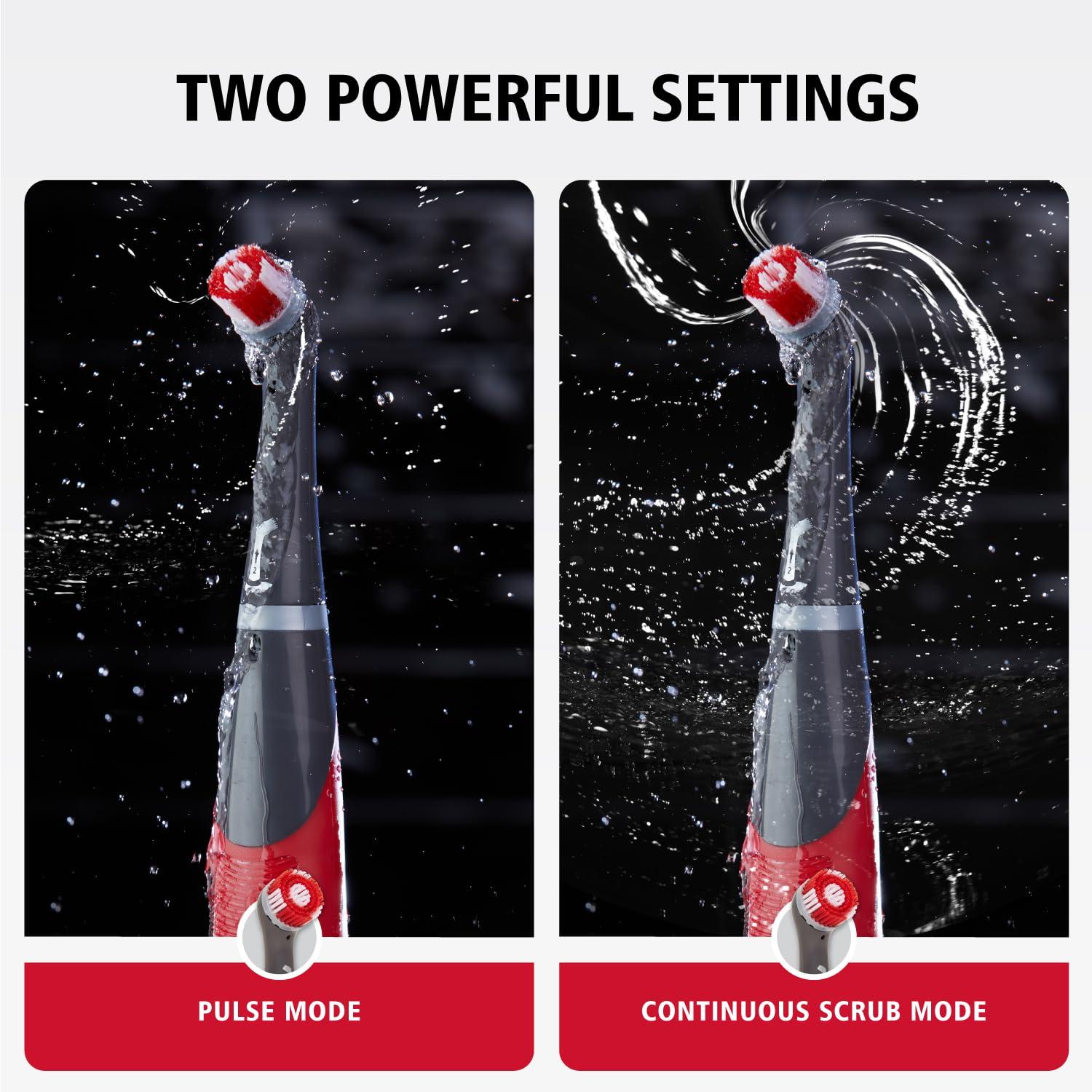 Rubbermaid Rubbermaid Reveal Power Scrubber with Multi-Purpose Head, Cordless Electric Battery Powered Scrub Brush, Water Resistant, for Home/Kitchen/Bathroom/Grout/Tile/Shower/Tub