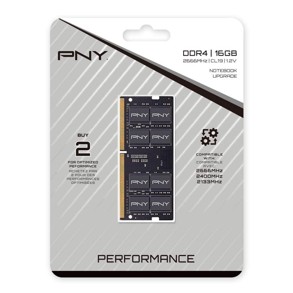 PNY PN16GSD42666-TB MM8164 DDR4-2666 MHz Laptop Memory, 16 GB x 1