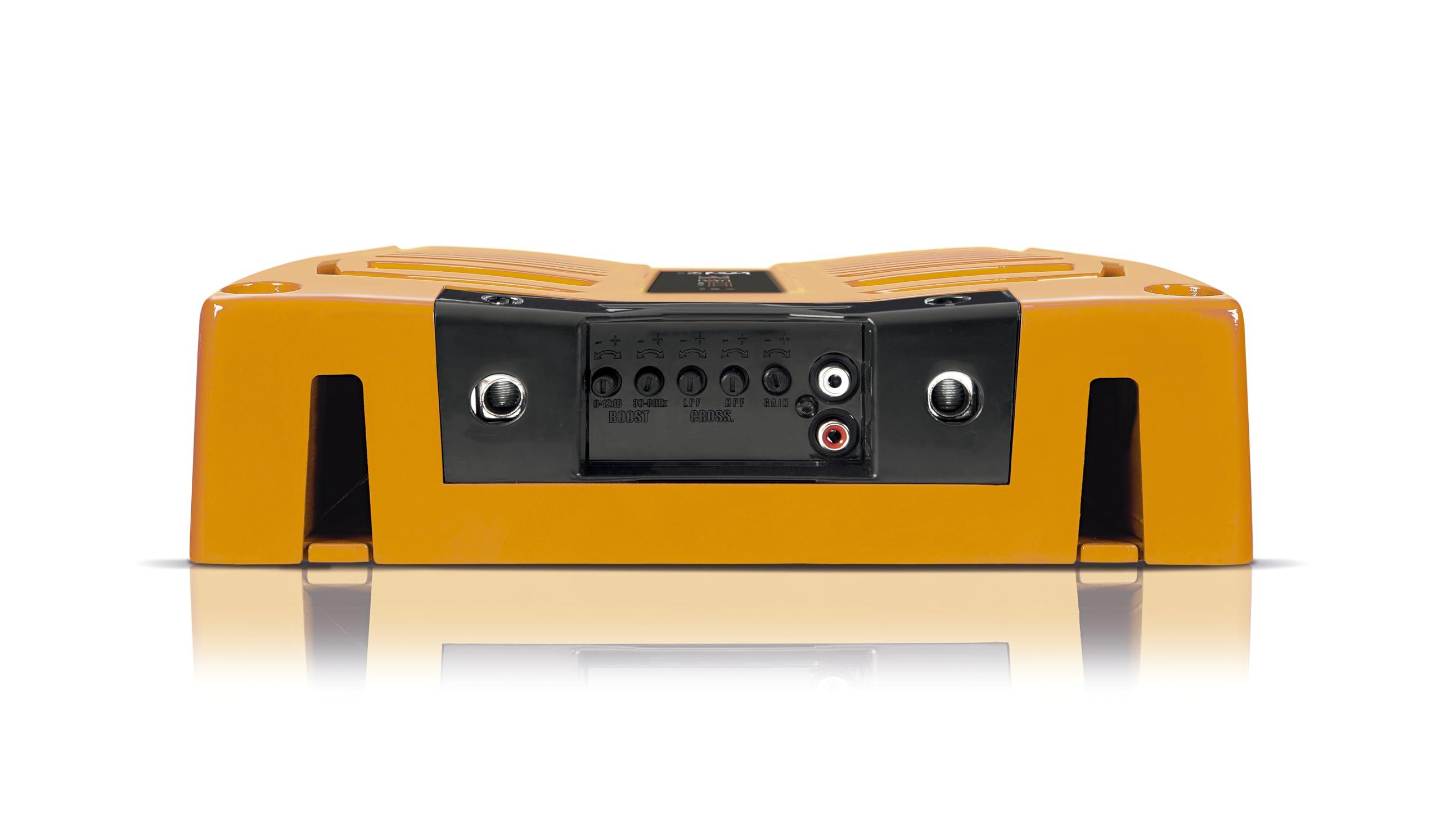 Banda Audioparts Banda VIK8000.2ORANGE Car Amplifier Audio Speaker 2-Ohms Full Range New Viking 8000 Watts Rms LED Indicator Sound Specialization Aluminum Chassis - Orange