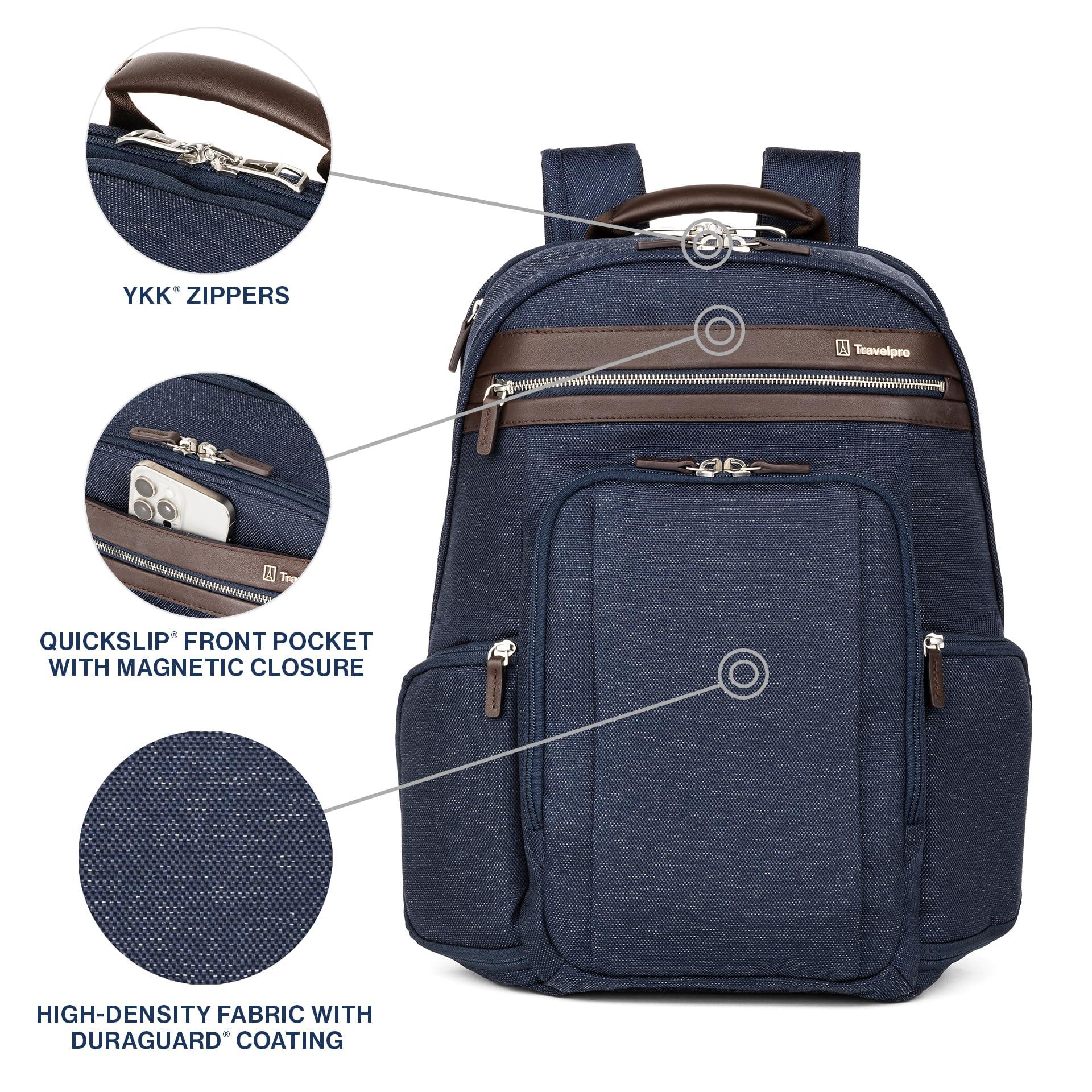 Travelpro Travelpro Platinum Elite Business Laptop Travel Backpack, Fits up to 16 Inch Laptop, Water Resistant, Men and Women, True Navy Blue