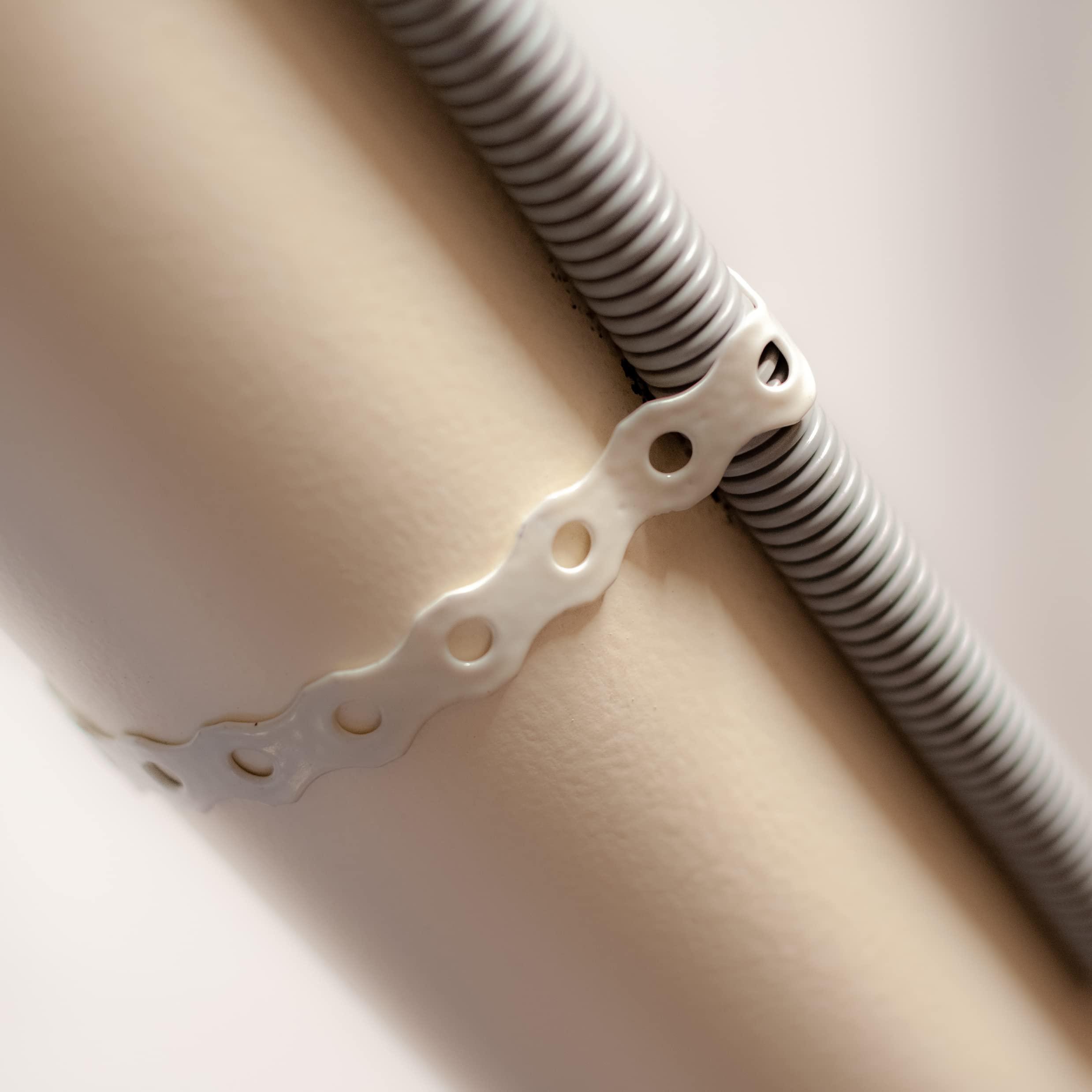 ANRUWEI Metal strapping,metal straps heavy duty,Galvanised Steel Band Metal Fixing Strap with Perforated Holes, All Round Band 10 Meter Roll (12mm Black)(12mm)