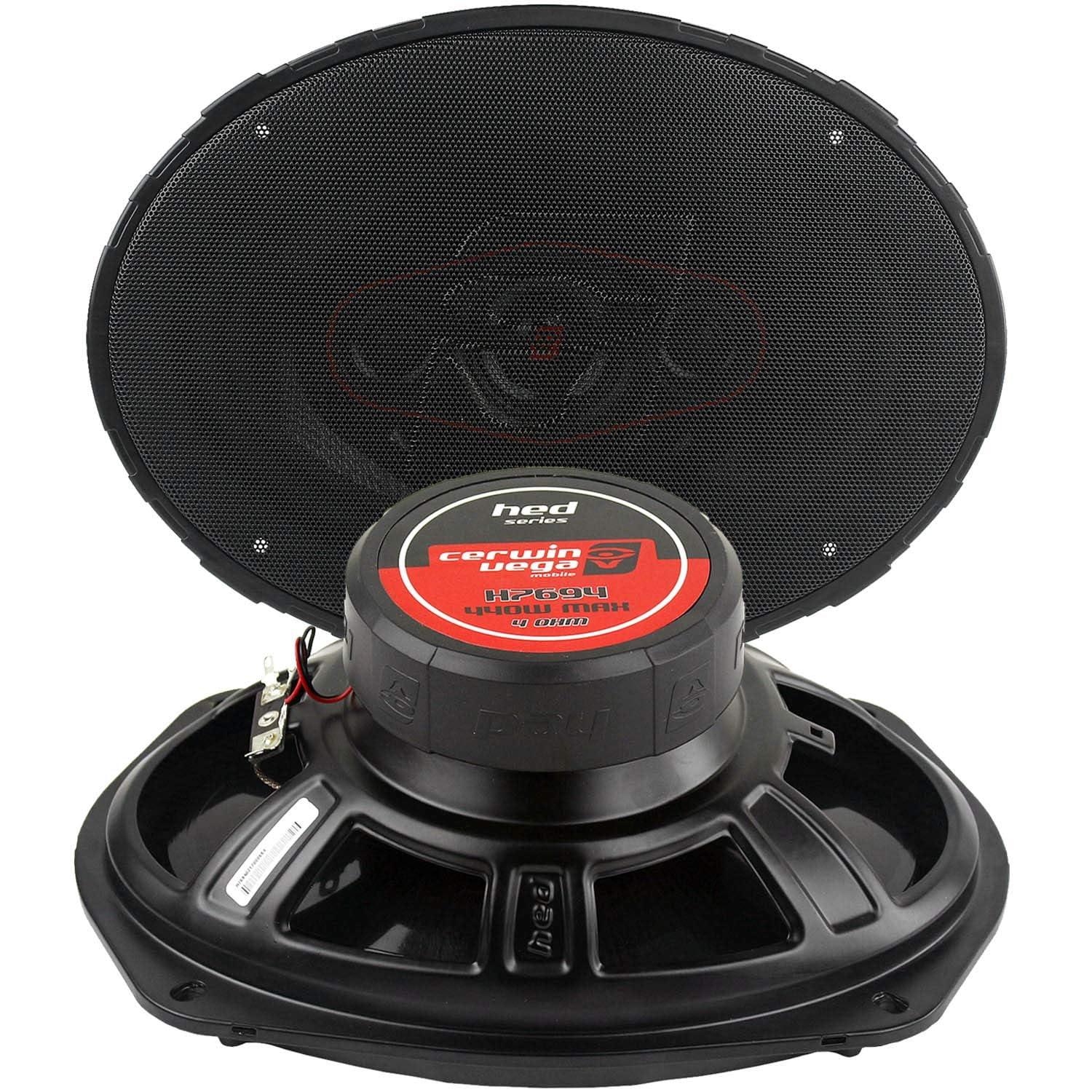 Cerwin-Vega Cerwin Vega HED Series 6\"x9\" 4-Way Coaxial Car Speakers, 4, 65W RMS/, Premium Car Audio System, Durable Steel Frame, Superior Sound Quality, Ideal for Enhanced Car Speaker H7694