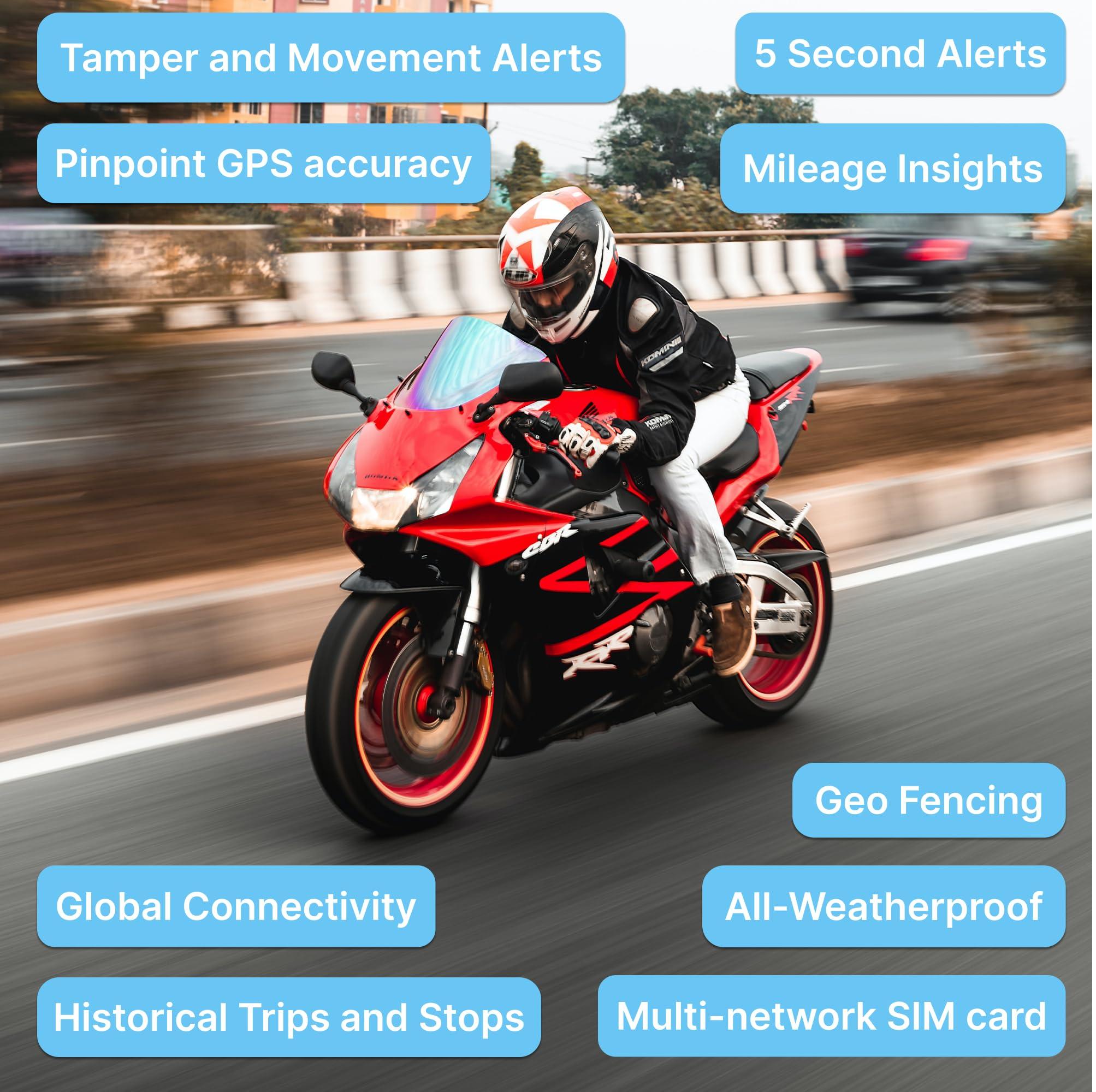 Spy Tec Spytec GPS Motorcycle Tracker - Waterproof Real-Time Tracking w/ 5 Second Updates - Ideal Hard-Wired GPS Tracking for Scooters, Boats, ATVs - Anti Theft Movement Alert - Low Cost Plan