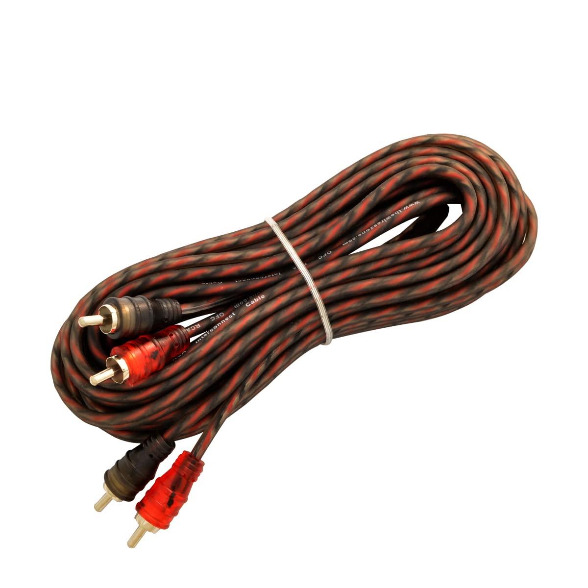 The Wires Zone The Wires Zone 20ft 2-Channels Male-to-Male Twisted Pair OFC RCA Interconnect Cable