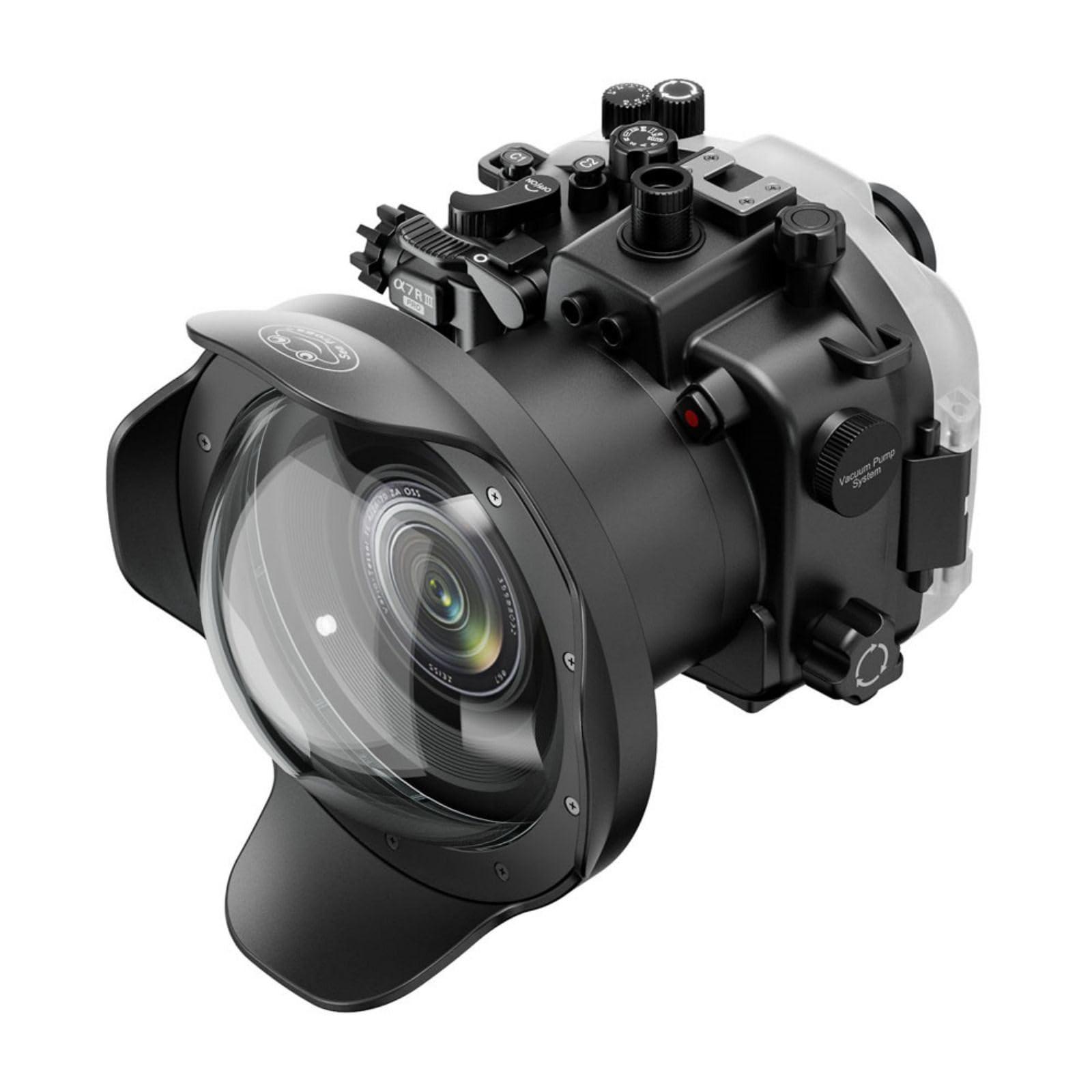 Sea frogs Seafrogs Underwater Housing for Sony A7iii A7riii +WA005F Dome port Kit [40m/130ft] Waterproof Case with 6" Dome for Sony A7r3 A7m3+ 16-35mm F4, 28-70mm F3.5-5.6